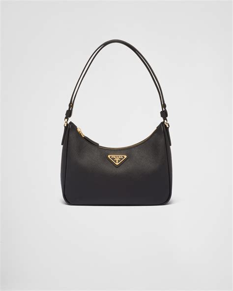 prada small black handbag|prada bag with mini pouch.